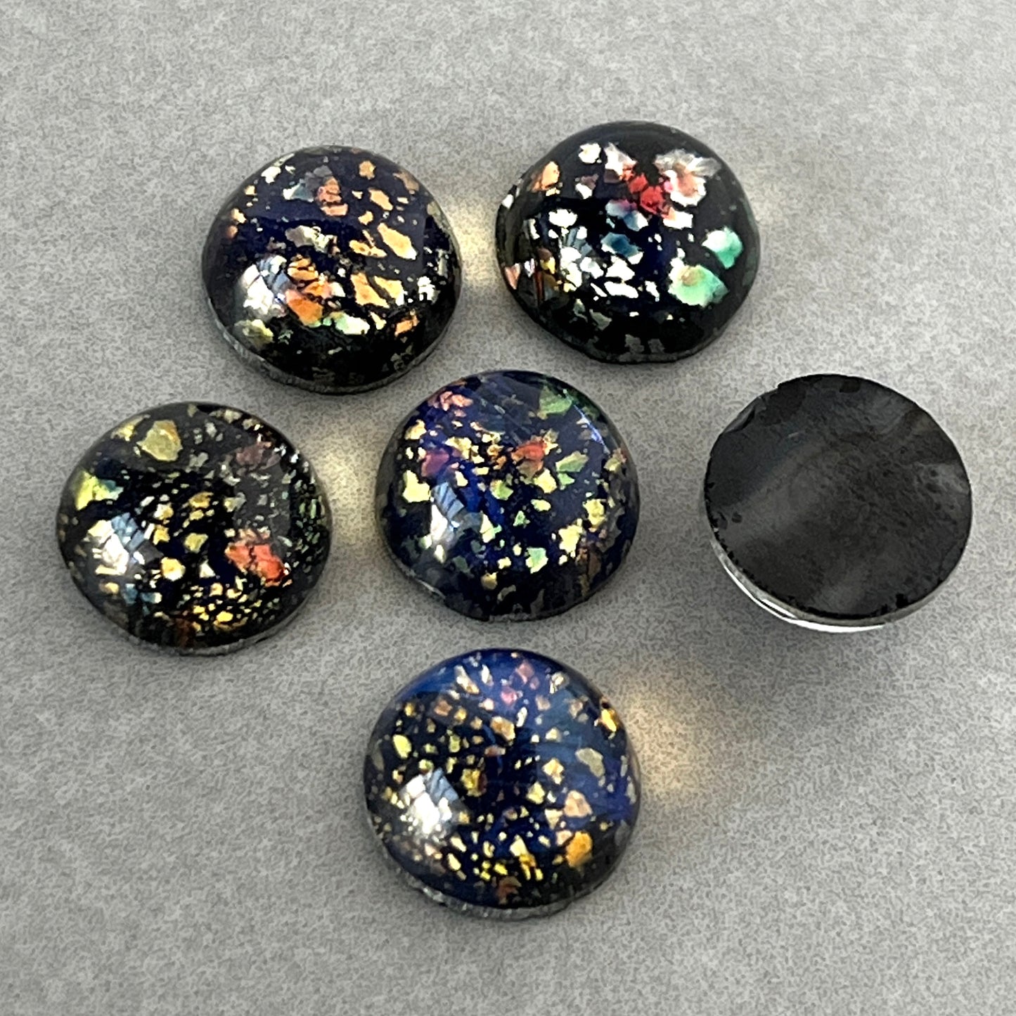 glass cabochon in blue for jewelry making