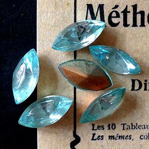 glass rhinestone in blue for jewelry making