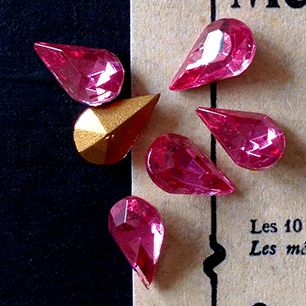 pear-shaped glass rhinestone for jewelry making