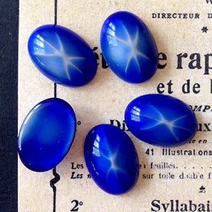glass cabochon in blue for jewelry making