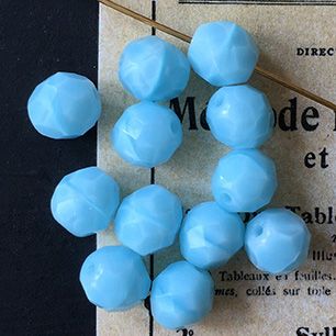 Vintage Czech Glass Opaque Bead 8mm VP-2960