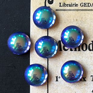 glass cabochon in blue for jewelry making