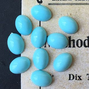 glass cabochon in blue for jewelry making