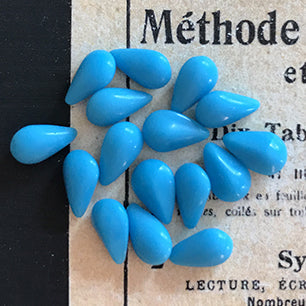 pear-shaped glass rhinestone in blue for jewelry making