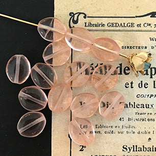 VP-4276 10x8mm チェコ ヴィンテージ ピンク ガラスビーズ