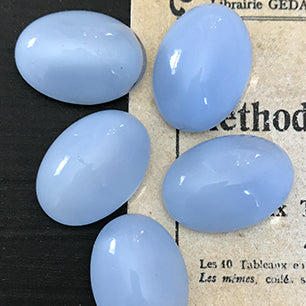 glass cabochon in blue for jewelry making
