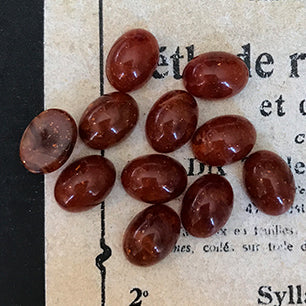 glass cabochon in amber for jewelry making