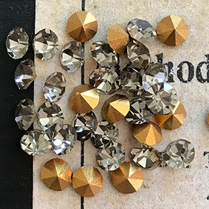 glass rhinestone in black for jewelry making