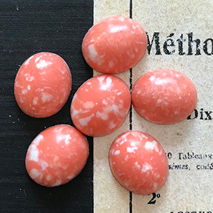 glass cabochon in red for jewelry making