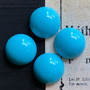 glass cabochon in turquoise for jewelry making