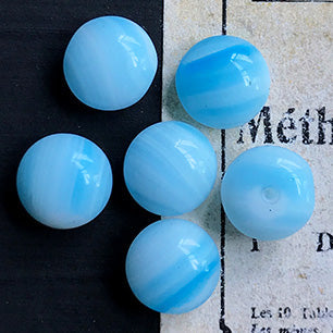 glass cabochon in blue for jewelry making