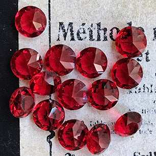 glass rhinestone in red for jewelry making