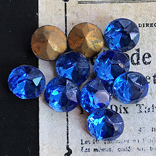 glass rhinestone in blue for jewelry making