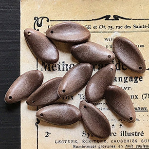 Vintage Acrylic Brown FlowerBead 18x9mm VP-6117