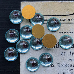 glass cabochon in blue for jewelry making