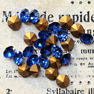 glass rhinestone in blue for jewelry making