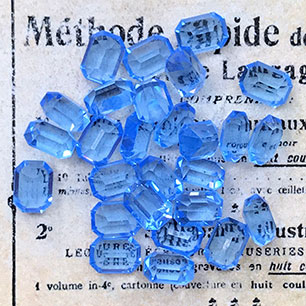glass rhinestone in blue for jewelry making