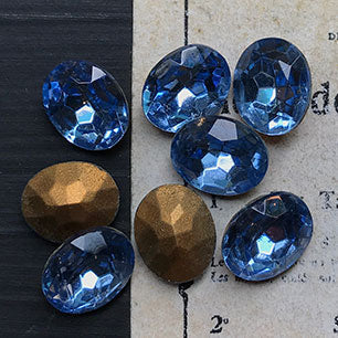 glass rhinestone in blue for jewelry making
