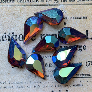 pear-shaped glass rhinestone for jewelry making