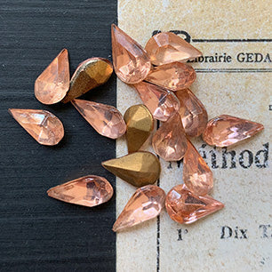 pear-shaped glass rhinestone for jewelry making