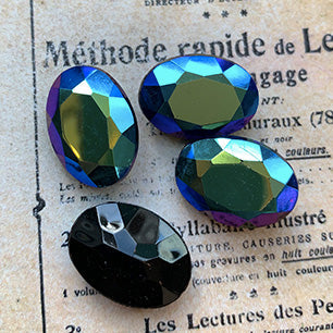 glass rhinestone in black for jewelry making