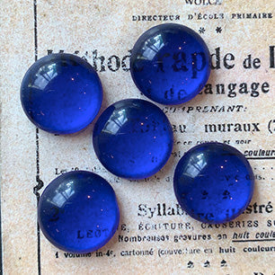 glass cabochon in blue for jewelry making