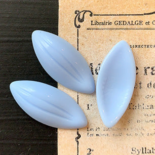 Vintage West German Glass Blue Petal 29x12 VP-7143