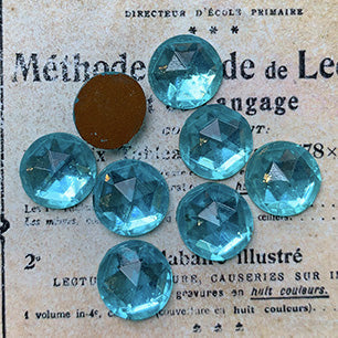 glass cabochon in blue for jewelry making