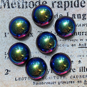 glass cabochon in red for jewelry making