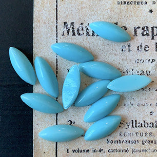 glass cabochon in blue for jewelry making