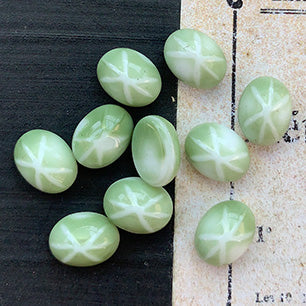 glass cabochon in green for jewelry making