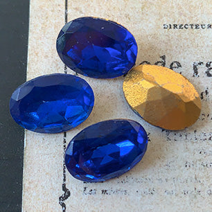 glass rhinestone in blue for jewelry making