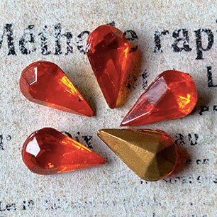 pear-shaped glass rhinestone for jewelry making