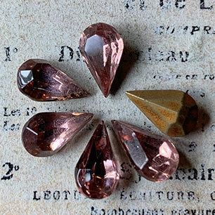 pear-shaped glass rhinestone for jewelry making