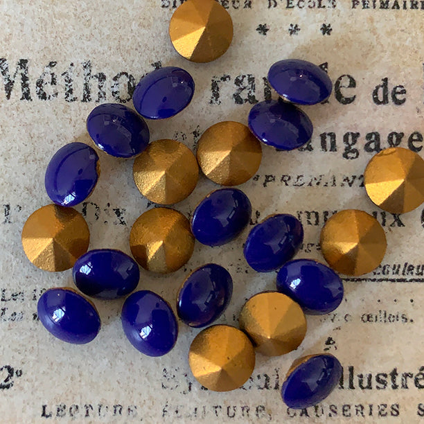 glass rhinestone in navy for jewelry making