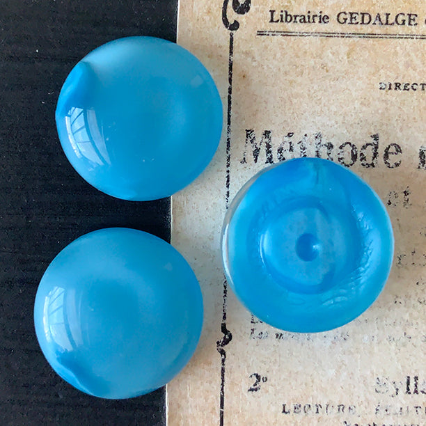 glass cabochon in blue for jewelry making