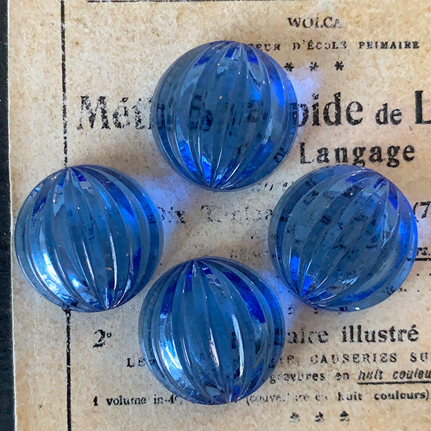 glass cabochon in blue for jewelry making
