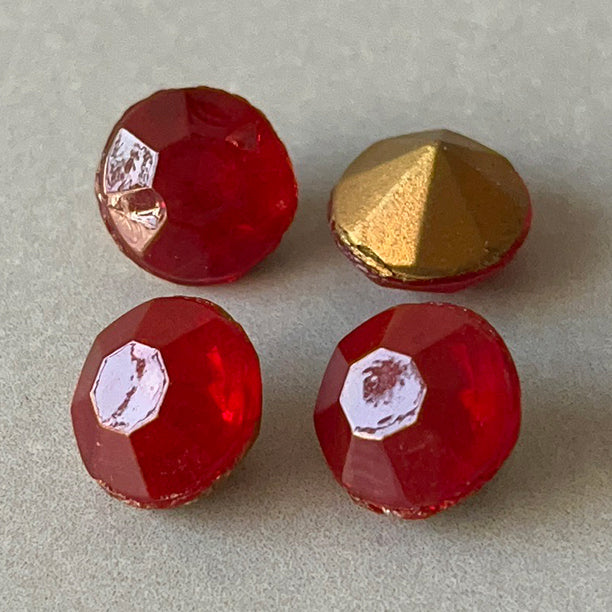 glass rhinestone in red for jewelry making
