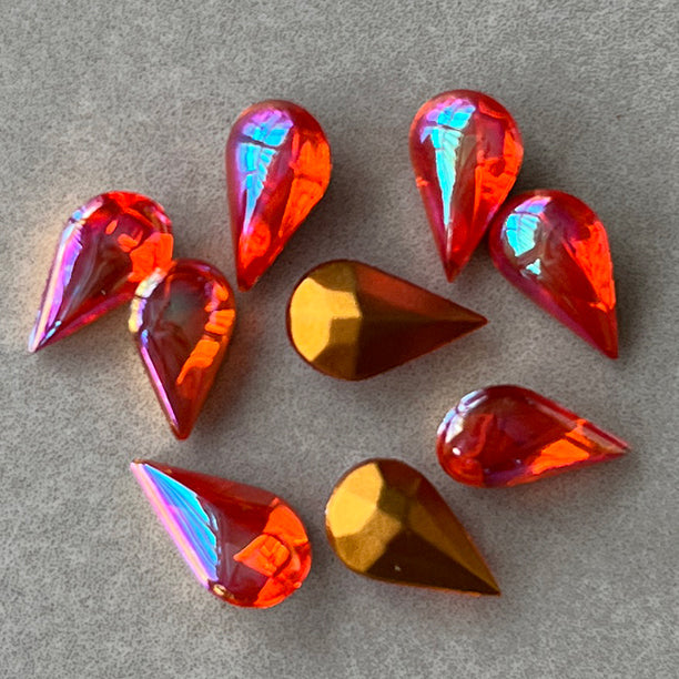 pear-shaped glass rhinestone for jewelry making