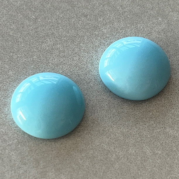 glass cabochon in turquoise for jewelry making
