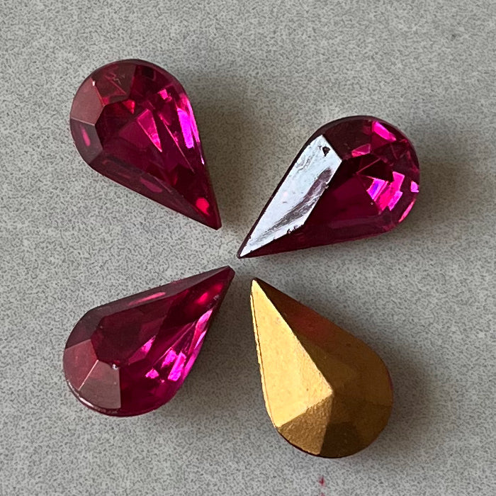 pear-shaped glass rhinestone for jewelry making