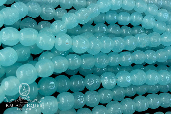 VPL-6721 1 Strand 47cm 10mm haskell Japan Vintage cherry brand baroqueglass Bead Blue