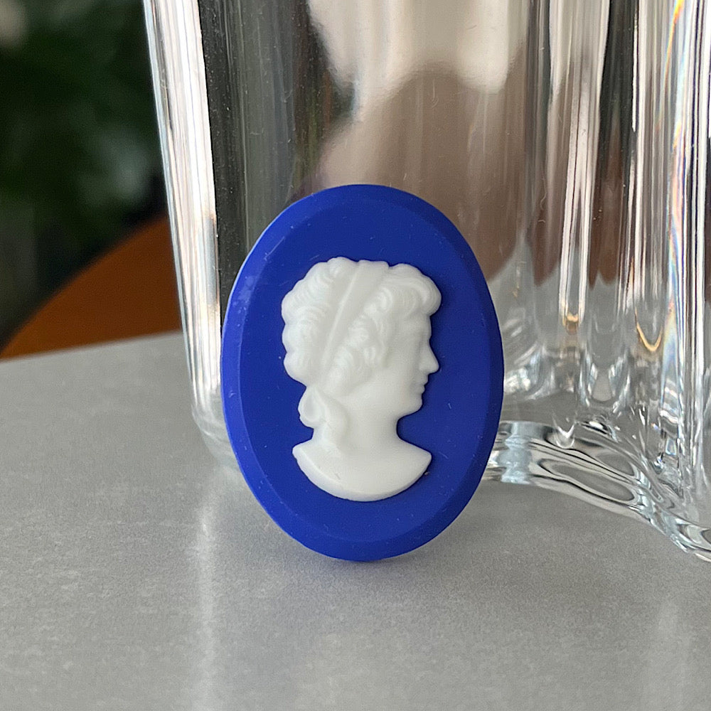 glass cabochon in blue for jewelry making