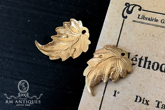 GC-3874 Stamping Findings leaf 18mm USA Raw Brass