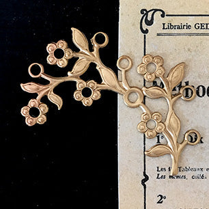 raw brass stamping finding for jewelry making