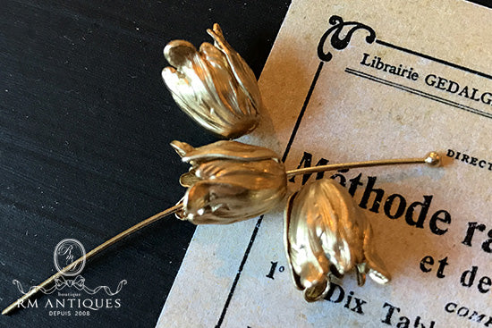 GC-3952 Stamping Findings Bead Cap Flower 13x9mm USA Raw Brass