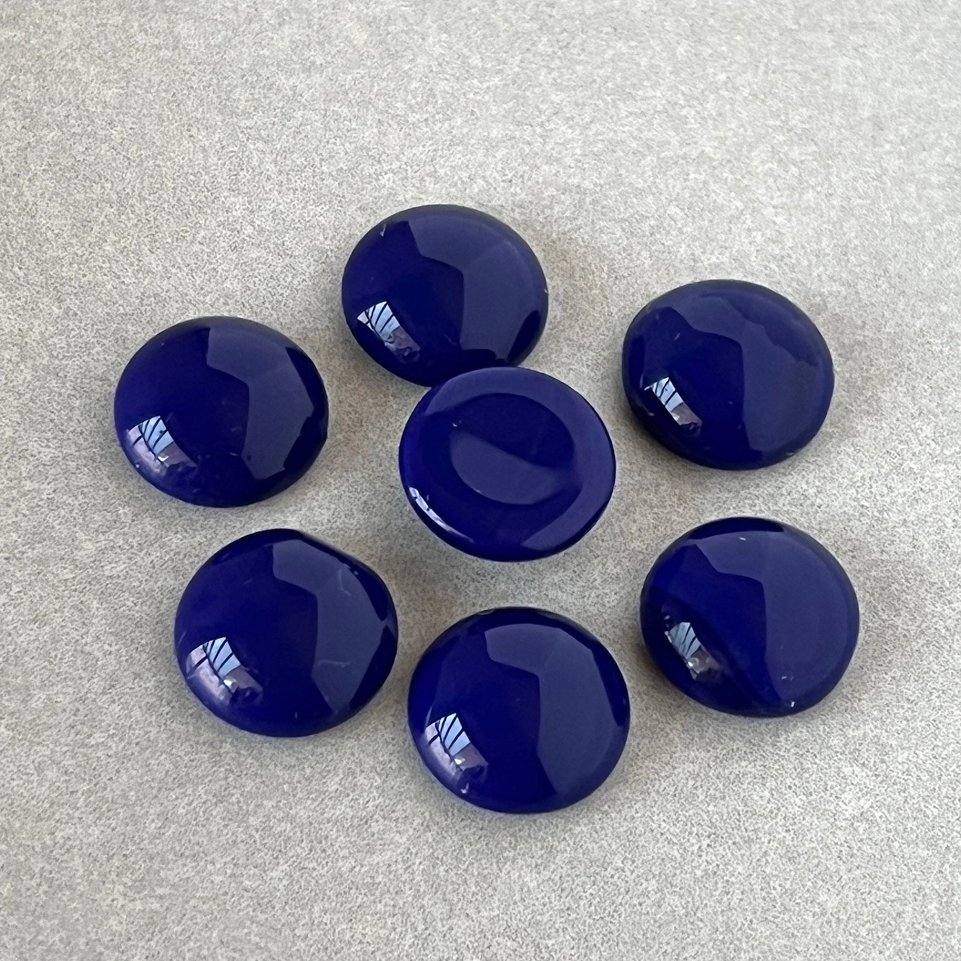 glass cabochon in blue for jewelry making