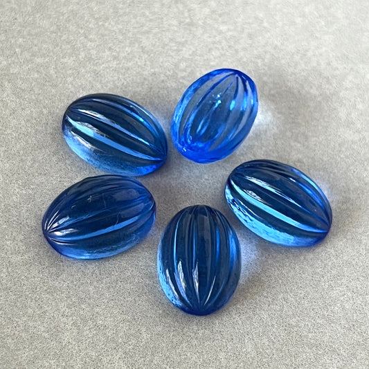 glass cabochon in blue for jewelry making