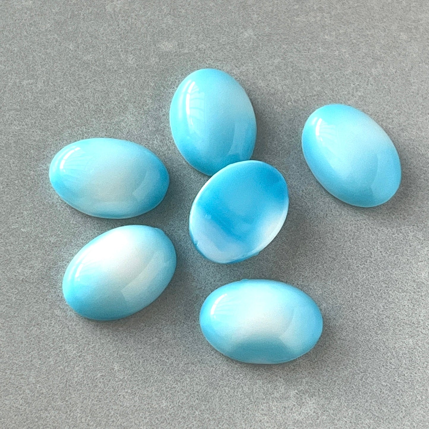 glass cabochon in blue for jewelry making