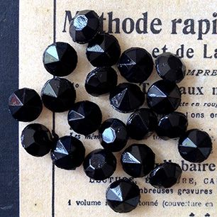 glass rhinestone in black for jewelry making